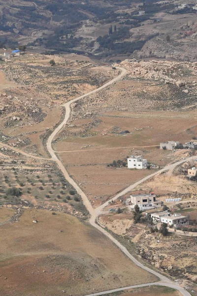 Fortaleza Karak Jordania Las Ruinas Del Castillo Situado Una Ladera — Foto de Stock