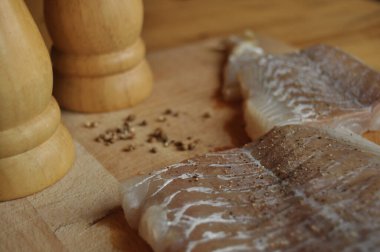 Balık fileto. Yemek, ana yemek. Açlık gıda baharat