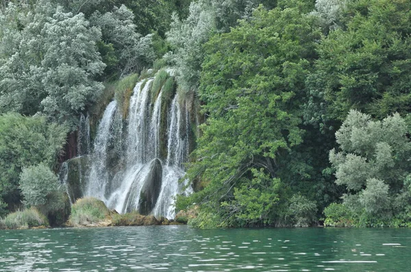 Καταρράκτες Στο Εθνικό Πάρκο Krka Στην Κροατία Δύναμη Και Γραφικό — Φωτογραφία Αρχείου