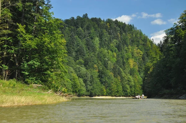 Rafting Sungai Dunajec Taman Nasional Pieniny Pada Pesawat Bolak Balik — Stok Foto