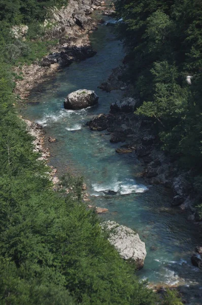 Brug Rivier Tara Montenegro Brug Tussen Twee Oevers Van Canyon — Stockfoto
