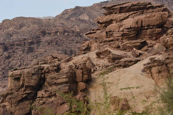 Entrada Cañón Wadi Mujib Jordania Rocas Escarpadas Río Que Fluye — Foto de Stock