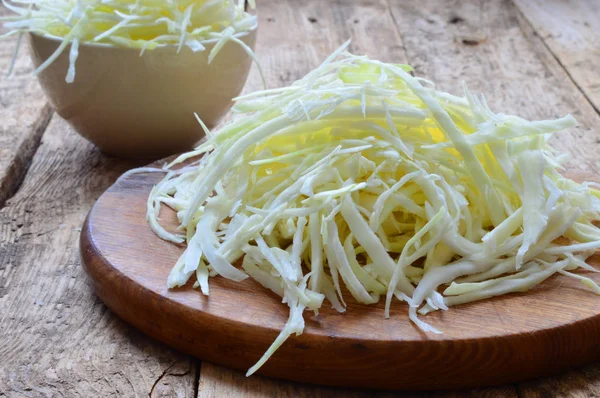 Shredded cabbage. Food photography