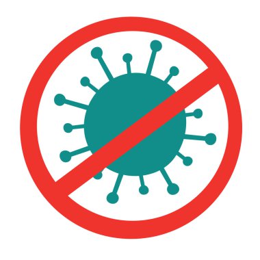 Coronavirus vektör işaretlerini durdur. Küresel salgına karşı savaşın sembolü. Coronavirus 2019-ncov salgın konsepti düz çizgi film tarzı beyaz arka planda izole 