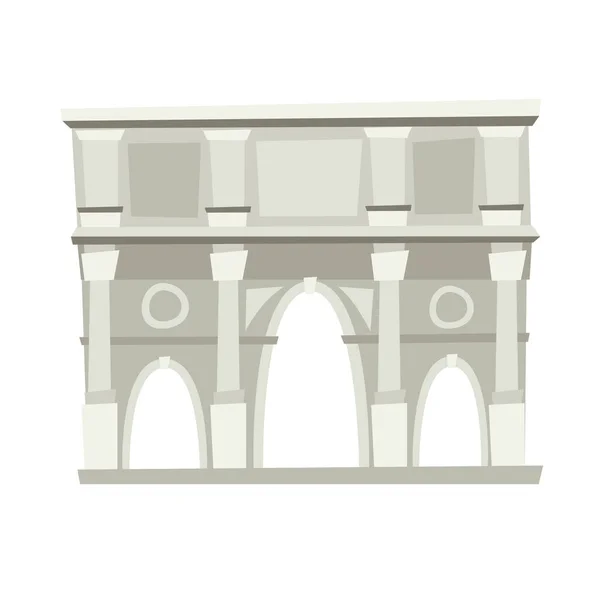 Colisée Rome Italie Illustration Vectorielle Historique Architecture Rome Vieux Bâtiment — Image vectorielle