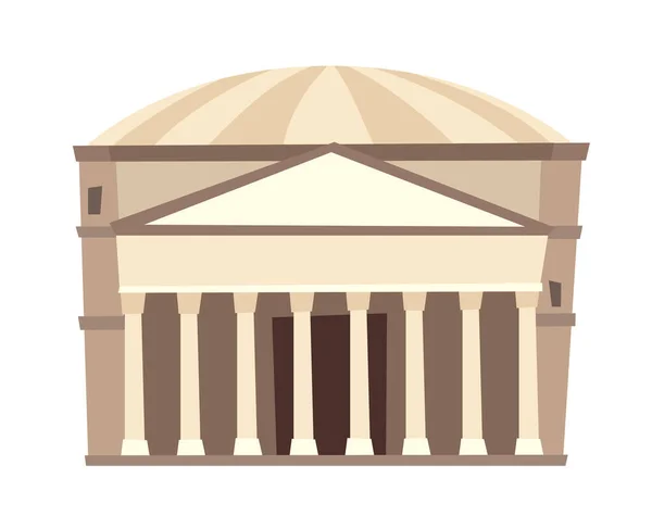 Pantheon Italien Architektur Wahrzeichen Vektor Illustration Rom Altes Römisches Gebäude — Stockvektor