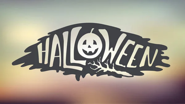 Glückliche halloween Kalligraphie Hintergründe. Vektorbanner — Stockvektor