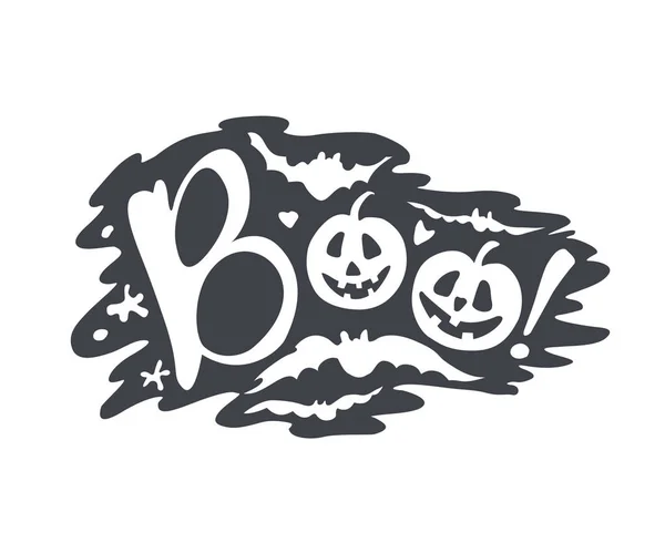 Happy Halloween kalligrafie achtergronden. Vector banner — Stockvector
