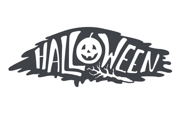 Joyeux Halloween Calligraphie milieux. Bannière vectorielle — Image vectorielle