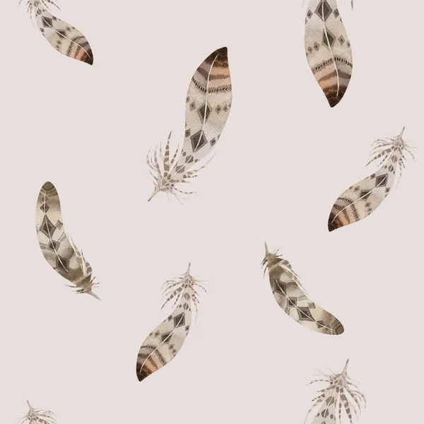 Feathers repeating pattern — Stock Photo, Image