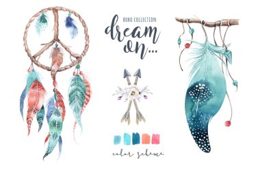 Sulu Boya Dekorasyon bohem dreamcatcher