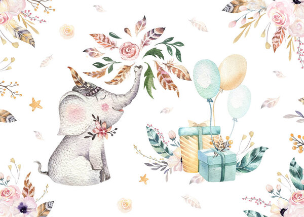Mignon bébé éléphant illustration — Photo