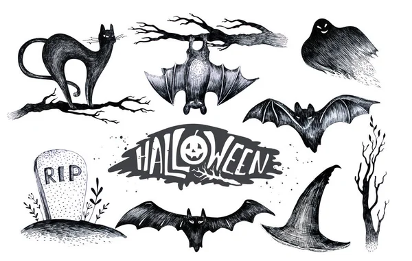 Halloween set van pictogrammen — Stockfoto