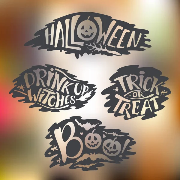 Felice Halloween sfondi calligrafia . — Vettoriale Stock