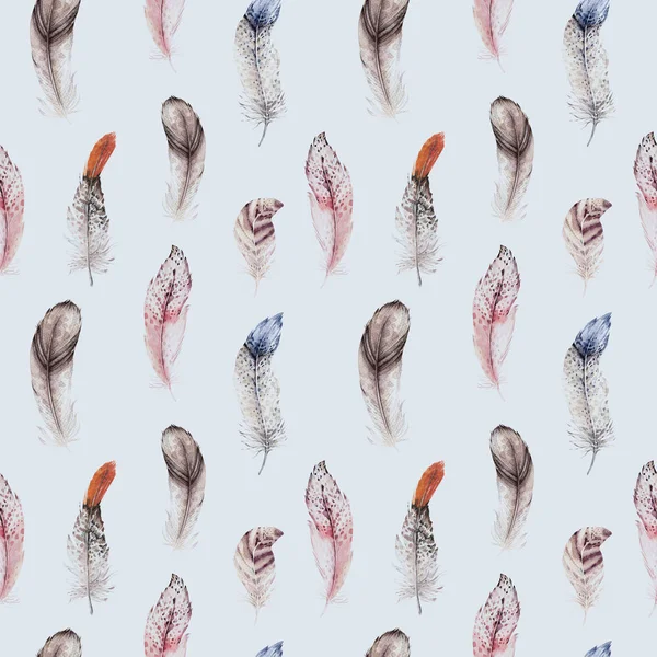 Feathers boho pattern — Stock Photo, Image