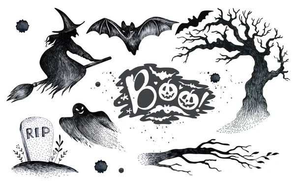 Zestaw ikon halloween — Zdjęcie stockowe