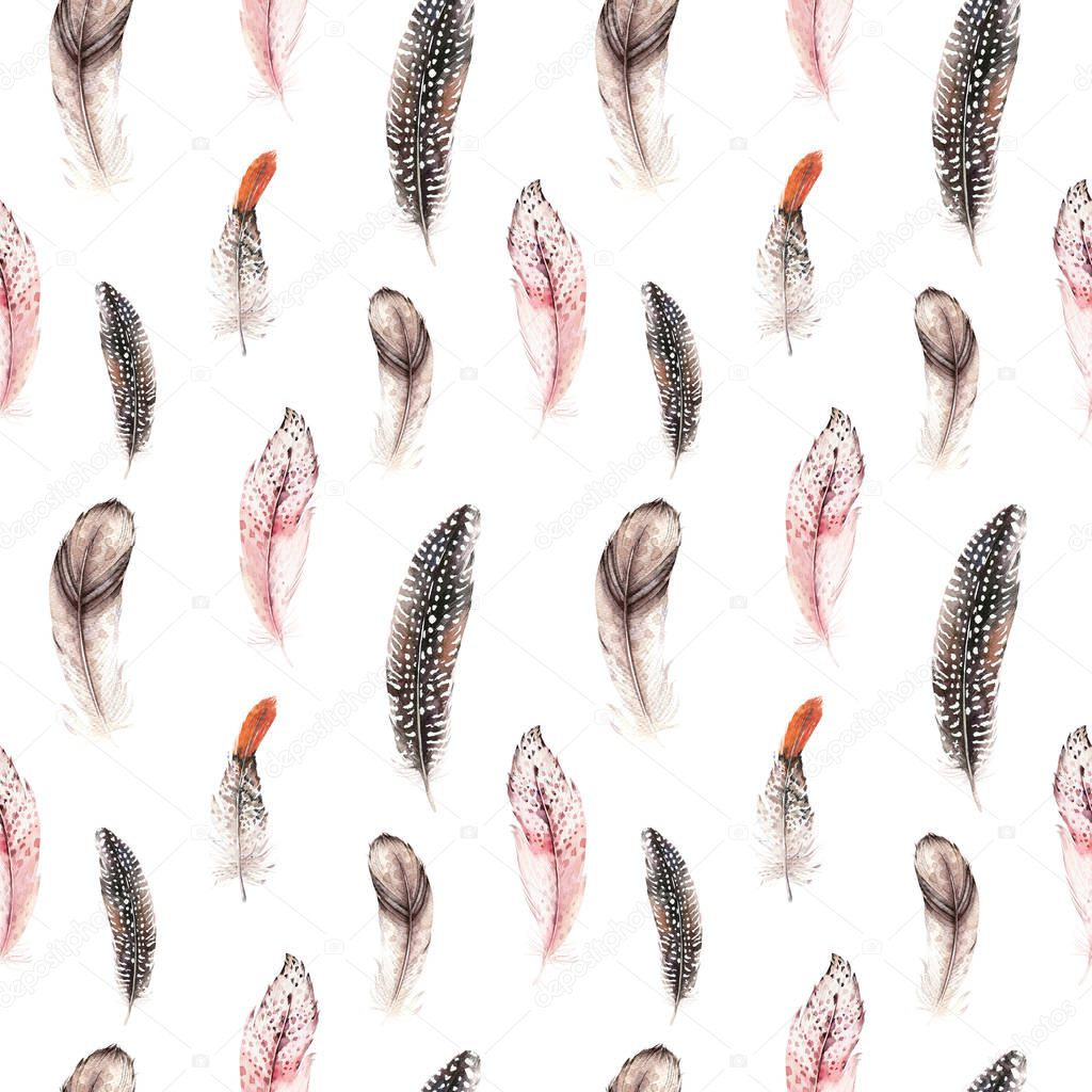 feathers boho pattern