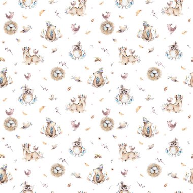 Bebek hayvan kreş çocuklar için'deki izole seamless modeli