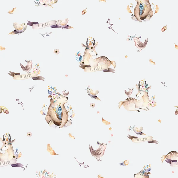 Baby Animals Nursery Isolated Seamless Pattern Children — Stock Photo, Image