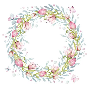 Beyaz arka planda şirin peri karakteri suluboya çizimi. Sihirli fantezi çizgi film pembe peri masalı tasarımı. Bebek doğum günü