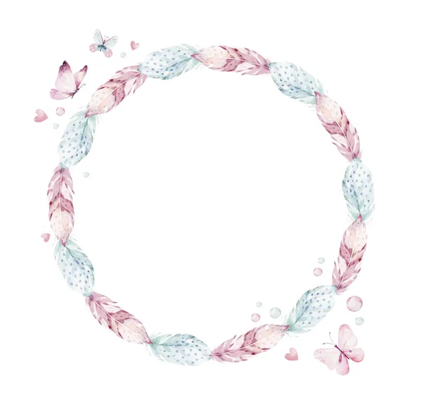 Fada bonito personagem aquarela ilustração no fundo branco. Fantasia mágica desenho animado rosa design de conto de fadas. Aniversário da menina — Fotografia de Stock