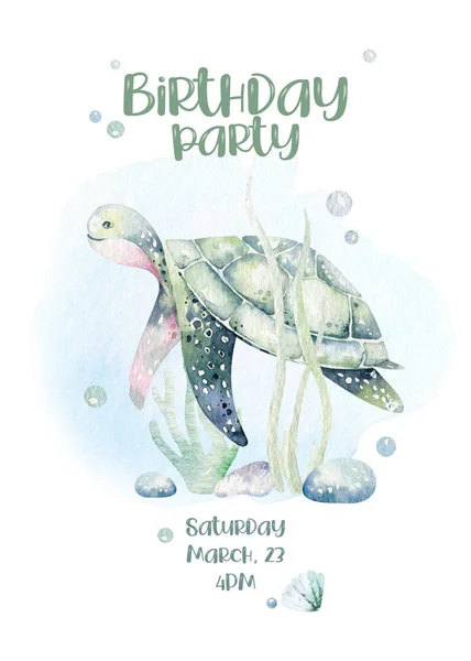 Animaux De Mer Aquarium Bebe Joyeux Anniversaire Affiche Aquarelle Bleue Poisson D Ocean Tortue Baleine Et Corail Fond De L Aquarium Shell Marine Nautique Dessine Faune Stock Photo Animaux De Mer Aquarium Bebe Joyeux Anniversaire Affiche Aquarelle Bleue Poisson D Ocean Tortue Baleine Et Corail Fond De L Aquarium Shell Marine Nautique Dessine Faune Stock Photo