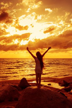 Deniz kıyısı gurl.