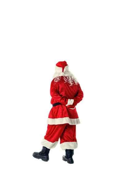 Święty Mikołaj izolowany na białym. — Zdjęcie stockowe