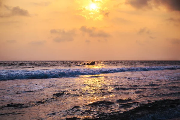 Sunset over the waters of the Indian Ocean.