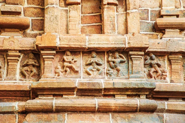 インドの寺院の彫刻の壁. — ストック写真