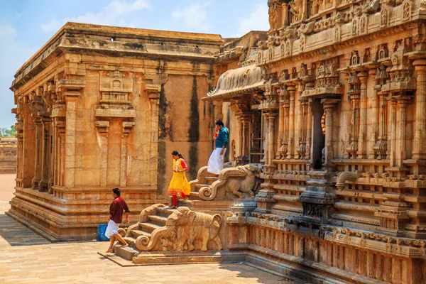 Brihadeeswara Tapınağı Thanjavur, Tamil Nadu, Hindistan. — Stok fotoğraf