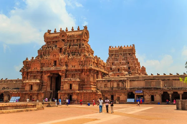 Kuil Brihadeeswara di Thanjavur, Tamil Nadu, India - 23.03.201 — Stok Foto