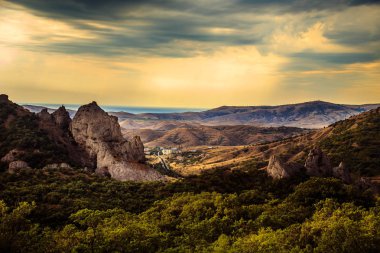 Kırım'ın inanılmaz dağ manzarası.