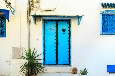 Sidi Bou Said geleneksel mavi kapı.
