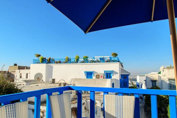 Das berühmte cafe in sidi bou sagte. — Stockfoto