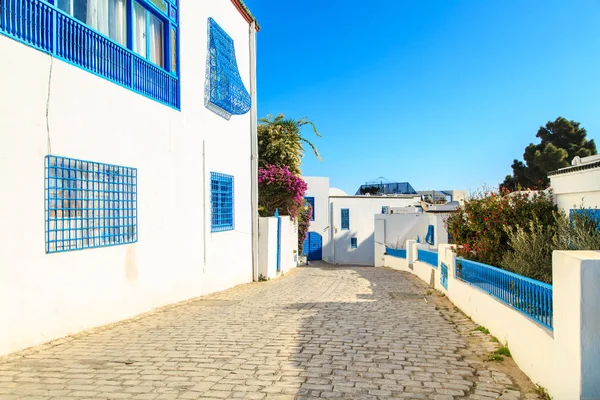 Fehér-kék város Sidi Bou Said, Tunézia. — Stock Fotó