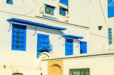Beyaz-mavi şehir, Sidi Bou Said, Tunus. 