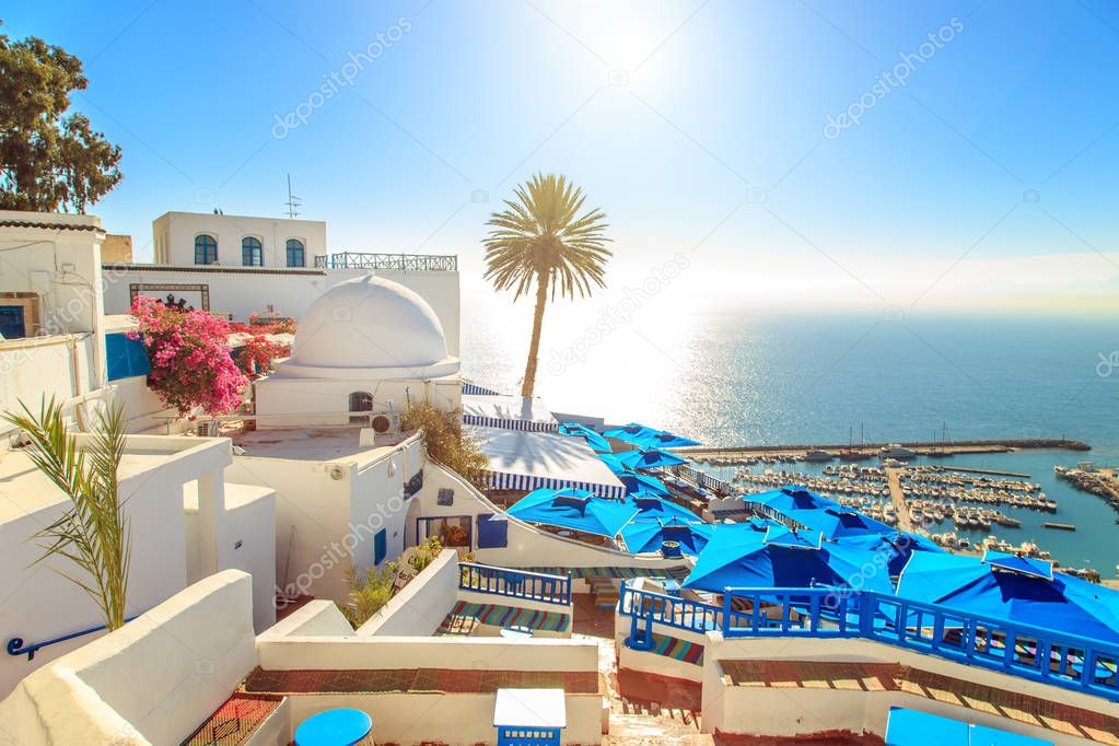 The famous cafe in Sidi Bou Said.