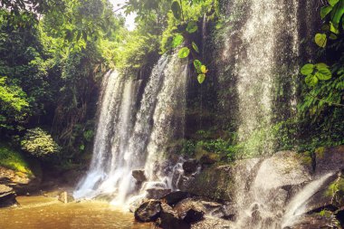 Phnom Kultur şelale, Siem Reap, Kamboçya.