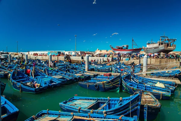 Знамениті Блакитні Човни Порту Ессауйра Есеуйра Марокко Вересня 2019 — стокове фото