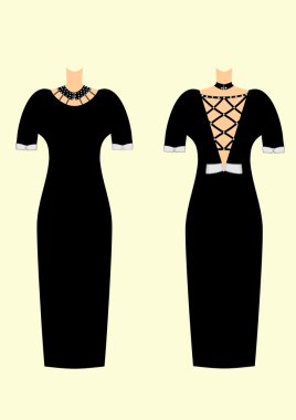 Kadınlar için güzel elbiseler illyustration vektör