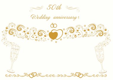 50 evlilik yıldönümü Davetiyesi