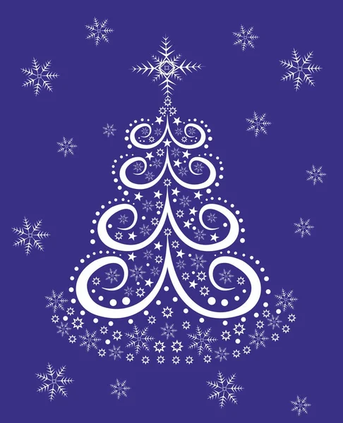 圣诞树精美卡片矢量插图 — 图库矢量图片