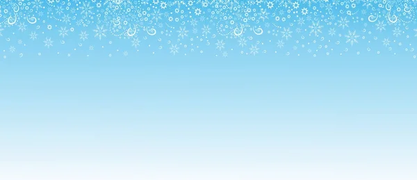 Jul bakgrund med snöflingor banner — Stock vektor