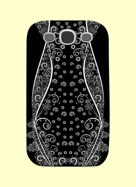 Hermosa cubierta de diseño para teléfono móvil smartphone — Archivo Imágenes Vectoriales