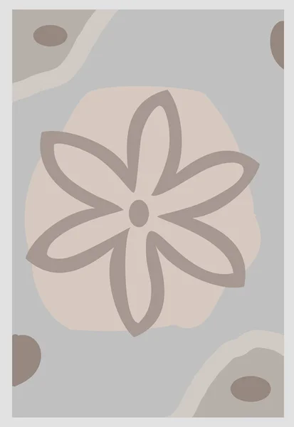 Fond abstrait avec taches de couleur et fleur — Image vectorielle