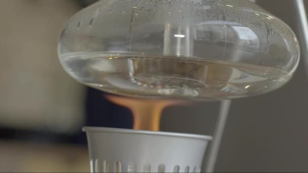 Syphon-Vakuum-Kaffeemaschine Rührgerät — Stockvideo