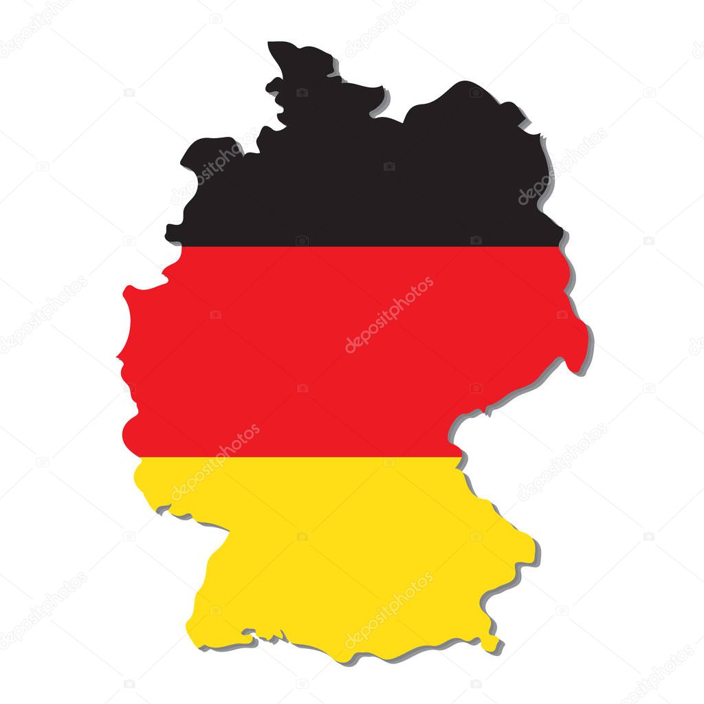 DeutschlandKarte mit Flagge — Stockvektor © Rokvel 131217094