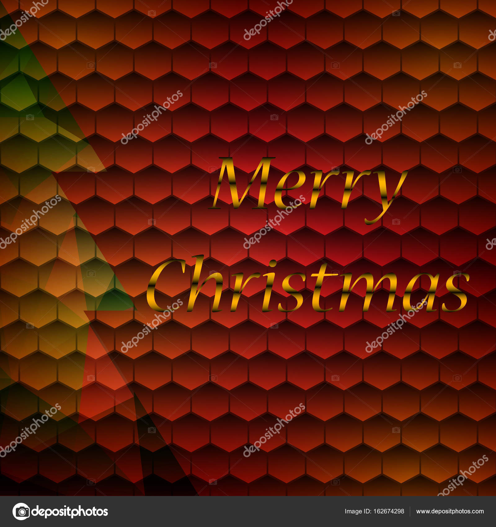 Cartolina d auguri di buon anno 2017 festa decorazione o disegno del manifesto con il triangolo colorato Natale pino treel Eps10 vettoriale — Vettoriali di