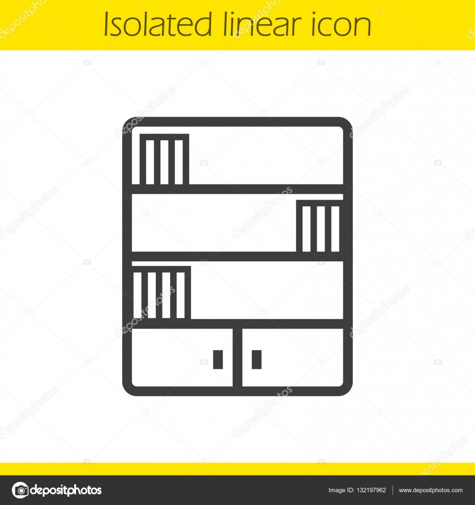 Boekenkast lineaire pictogram — Stockvector © bsd #132197962 Boekenkast lineaire pictogram — Stockvector © bsd #132197962